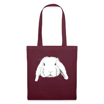 Aries Rabbit Drawing - Tote Bag - burgundy - Front