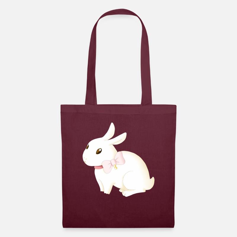 Hase - Stoffbeutel - Burgunderrot