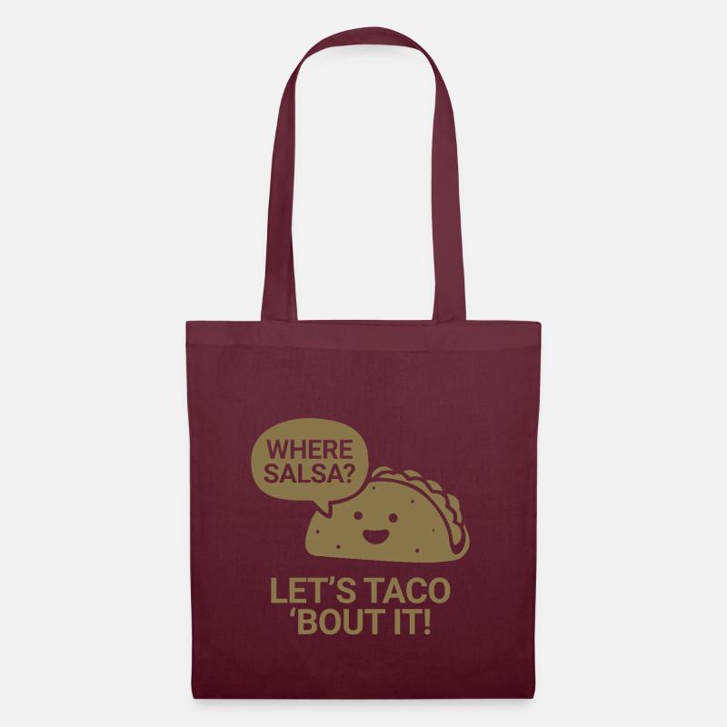 Where salsa? Let's taco 'bout it - Tote Bag - burgundy
