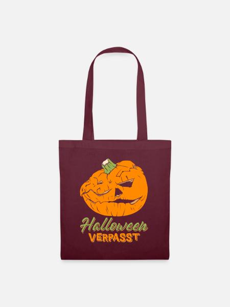 HALLOWEEN VERPASST - Stoffbeutel - Burgunderrot