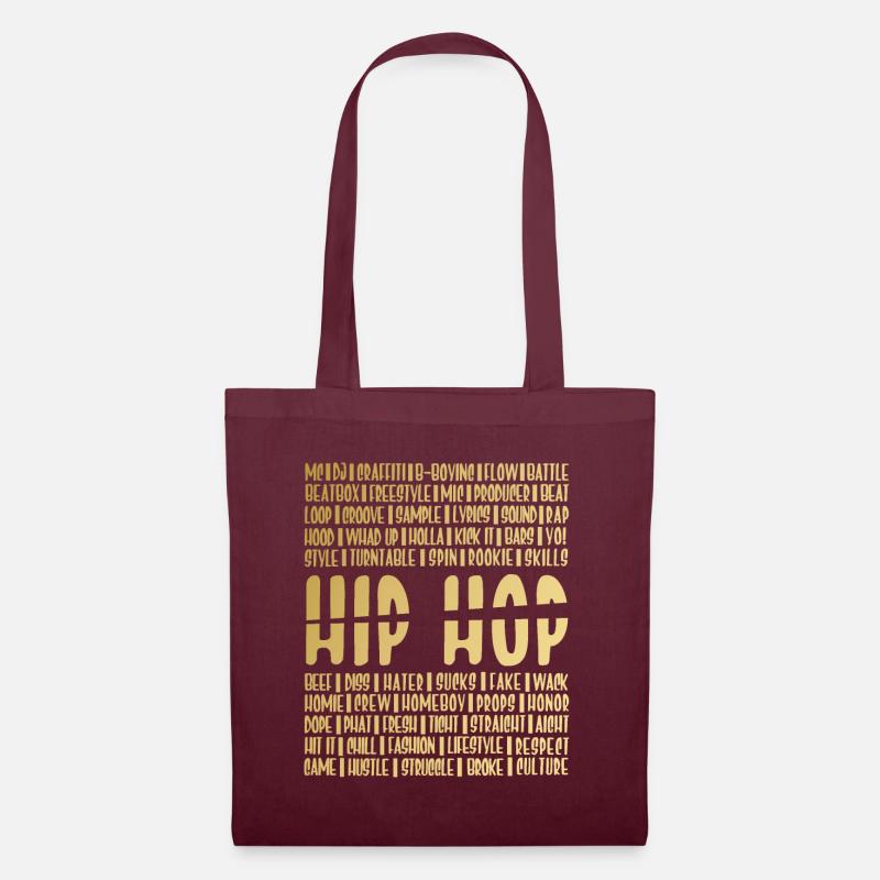 Hip Hop Jargon - Stoffbeutel - Burgunderrot