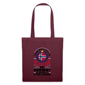 Norvège Norvège Norvège Drapeau Norvège Ressortissant - Sac en tissu - bordeaux - Devant