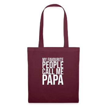 My favorite people call me dad - Tote Bag - burgundy - Front