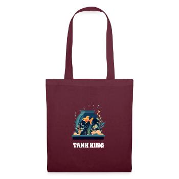 🤿Aquarium "TANK KING" Shirt 🤿 - Tote Bag - burgundy - Front