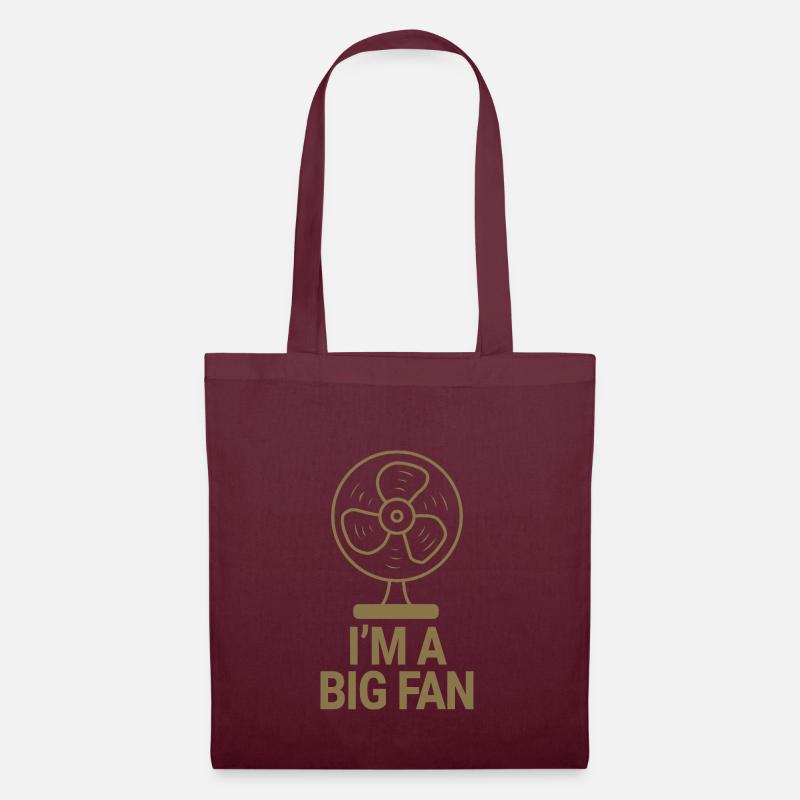 I'm a big fan - Stoffbeutel - Burgunderrot