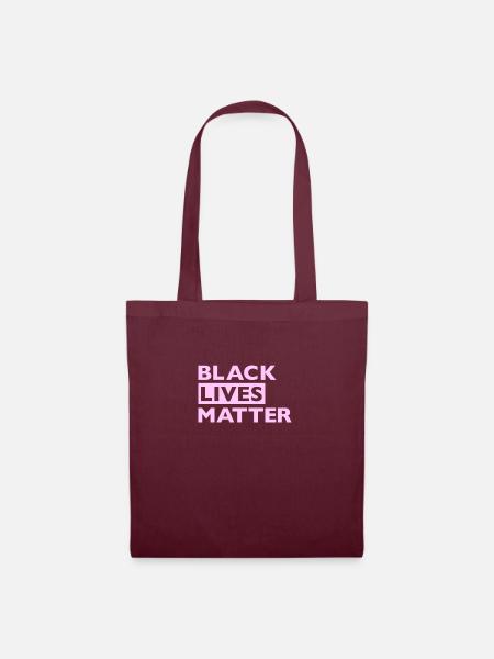 Black Lives Matter Pink - Stoffbeutel - Burgunderrot
