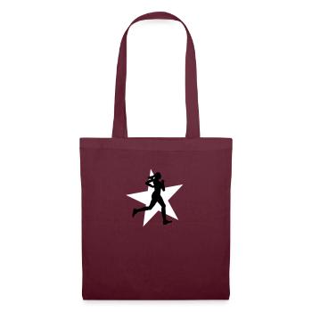running woman with star 2c / jogging - Sac en tissu - bordeaux - Devant