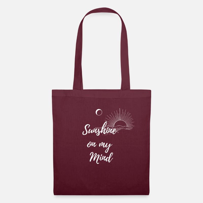Sunshine on my Mind / dark - Stoffbeutel - Burgunderrot