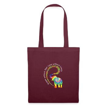 Amour sans limites éléphant LGBT Pride - Sac en tissu - bordeaux - Devant