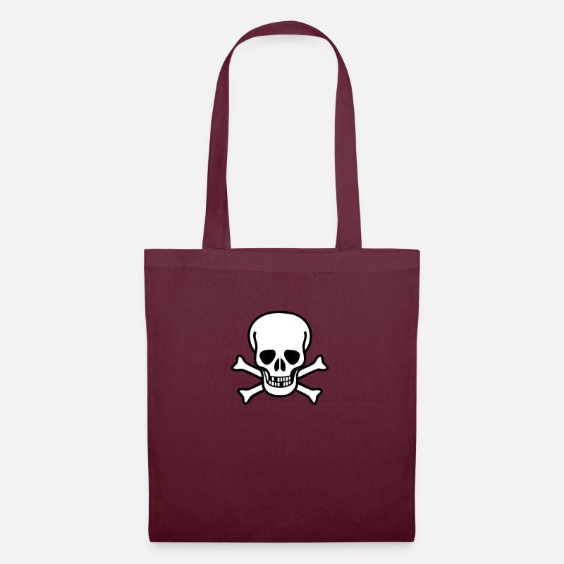 Skull - Tote Bag - burgundy