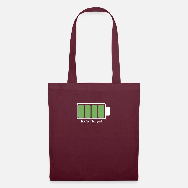 Charged battery - Tote Bag - burgundy