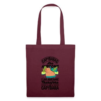 Capybara rongeur Capybara sont une citation impressionnante - Sac en tissu - bordeaux - Devant