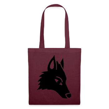 Wolf's Head Manga (schwarz) - Stoffbeutel - Burgunderrot - Vorne