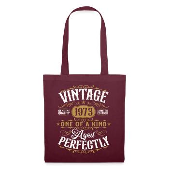 1973 Vintage Retro Birthday Gift - Tote Bag - burgundy - Front