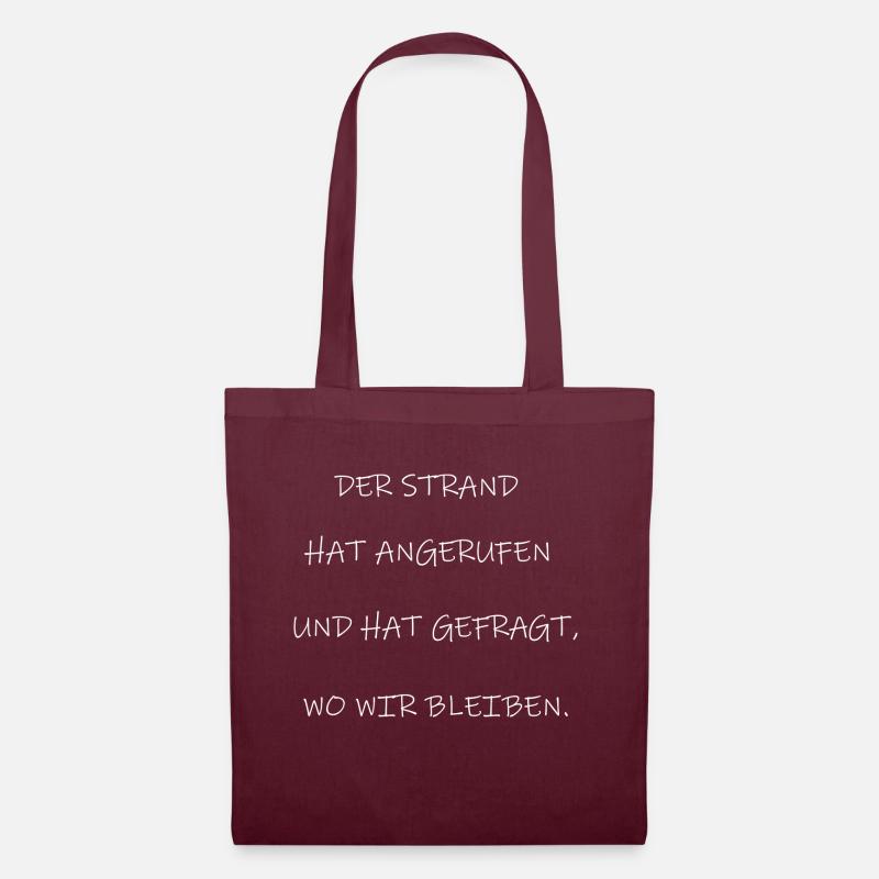 Der Strand - Stoffbeutel - Burgunderrot