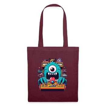 ARCADE SLOT MACHINE CASINO JOYSTICK MONSTER CRAZY - Tote Bag - burgundy - Front