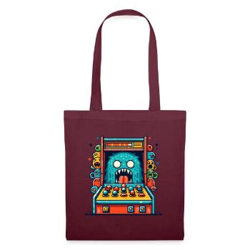 ARCADE SLOT MACHINE CASINO JOYSTICK MONSTER CRAZY - Tote Bag - burgundy - Front