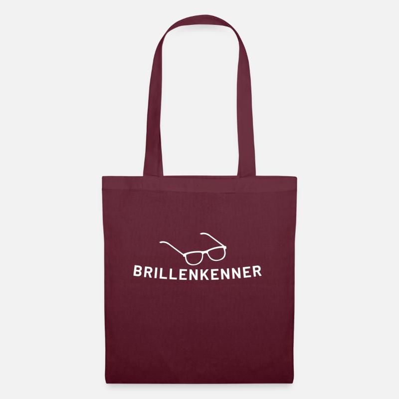 Brillenverkäufer Optiker Optik Geschenk Idee - Stoffbeutel - Burgunderrot