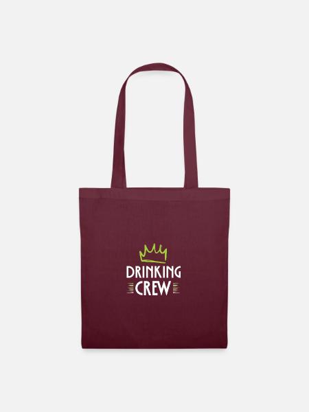 Drinking Crew - Stoffbeutel - Burgunderrot
