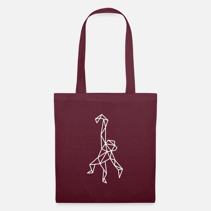 Monkey Geometric Line - Tote Bag - burgundy