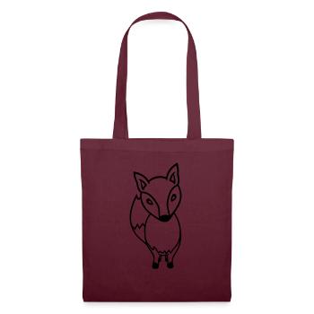 Fox Red Fox Wild Animal Clever Forest Inhabitants - Tote Bag - burgundy - Front