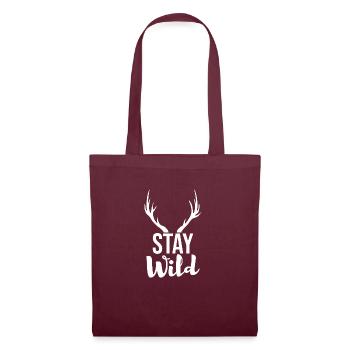 Stay Wild - Stoffbeutel - Burgunderrot - Vorne
