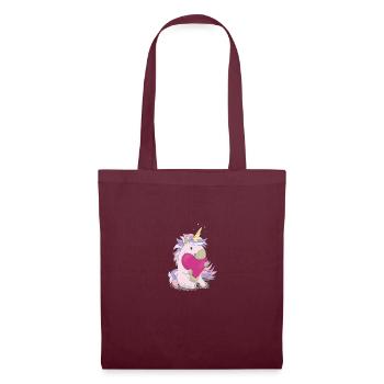 Unicorn Heart - Tote Bag - burgundy - Front