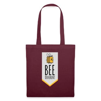 bee different saying quote - Tote Bag - burgundy - Front