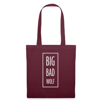 big bad wolf quote - Tote Bag - burgundy - Front