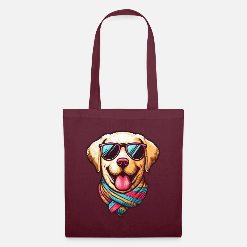 Cool Labrador - Tote Bag - burgundy