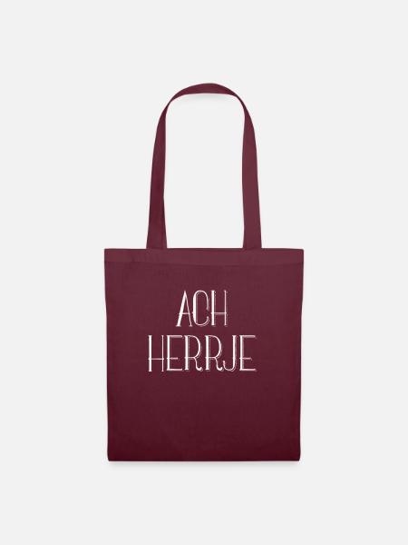 Ach Herrje - Stoffbeutel - Burgunderrot