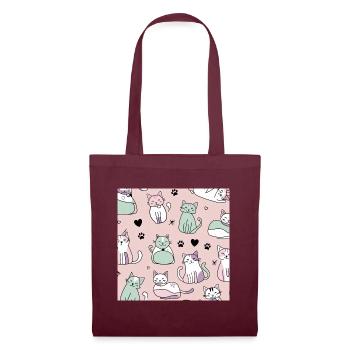Feline - Tote Bag - burgundy - Front