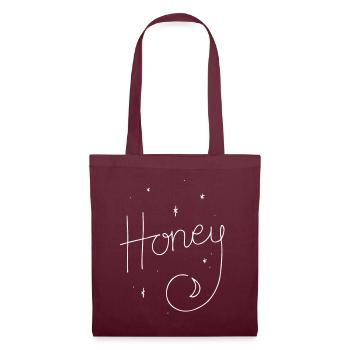 HONEY | Honeymoon | Flitterwochen Partnerlook - Stoffbeutel - Burgunderrot - Vorne