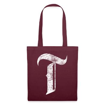 T-Shirt-Alphabet Initiale T - Stoffbeutel - Burgunderrot - Vorne