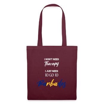 Barbados Geschenkidee lustiger Spruch Therapie - Stoffbeutel - Burgunderrot - Vorne