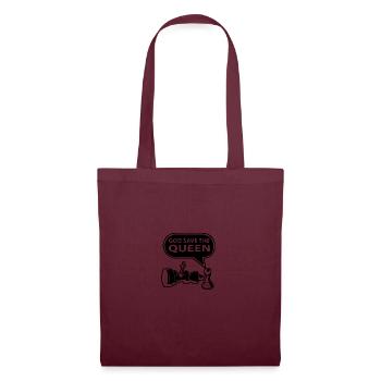 Dieu sauve la reine des échecs Échiquier - Sac en tissu - bordeaux - Devant