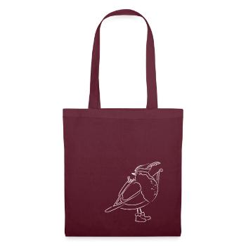 Robin Hood Robin white - Tote Bag - burgundy - Front