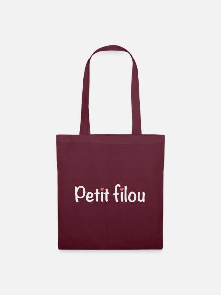 Kleiner Trickster - Lustiger Spitzname - Stoffbeutel - Burgunderrot