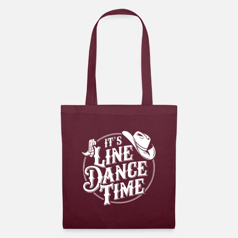 Line Dance Time Line Dancing Dancing - Tote Bag - burgundy