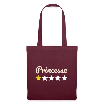 Princesse 1 étoile - Sac en tissu - bordeaux - Devant