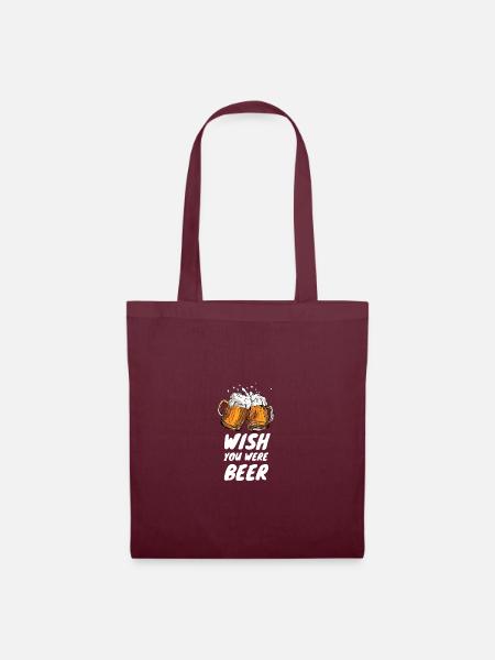 2 Bier-cooler JGA Spruch - Stoffbeutel - Burgunderrot