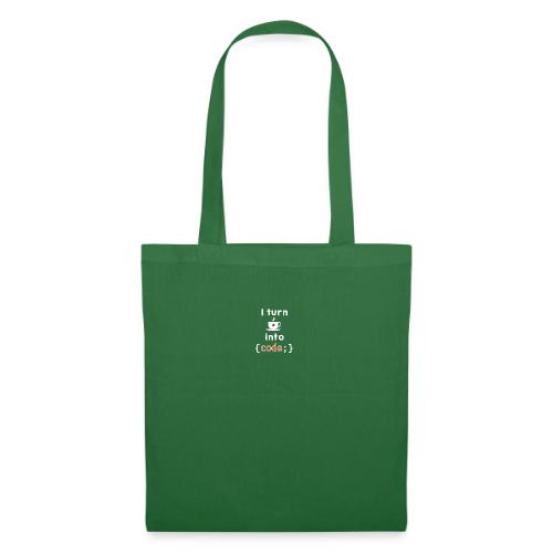 I turn coffee into code light - Tote Bag