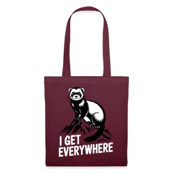Furet, je me trouve partout - Sac en tissu - bordeaux - Devant