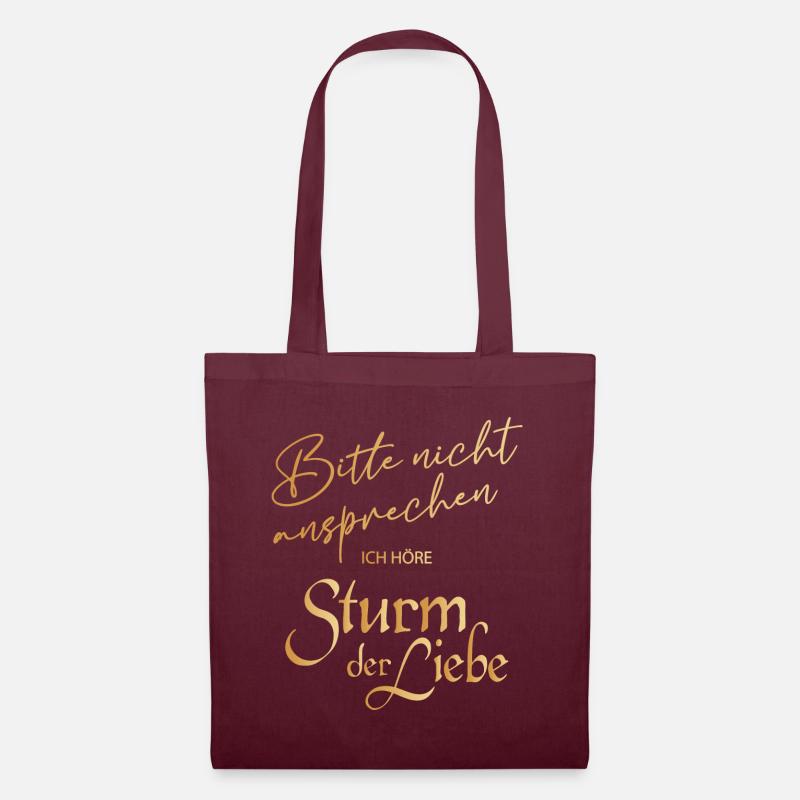Sturm Der Liebe Bitte Nicht Ansprechen Podcast - Stoffbeutel - Burgunderrot