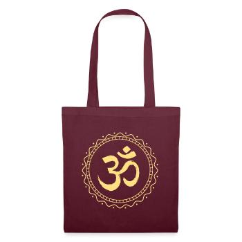 Om Yoga Méditation Namaste Bouddhisme Chakra Repos - Sac en tissu - bordeaux - Devant