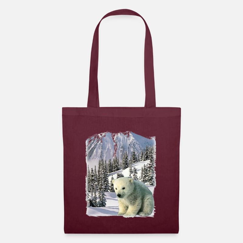 ours - Sac en tissu - bordeaux
