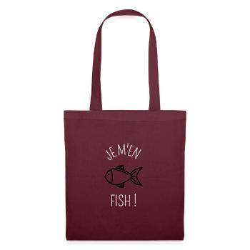 JE M'EN FISH - Sac en tissu - bordeaux - Devant