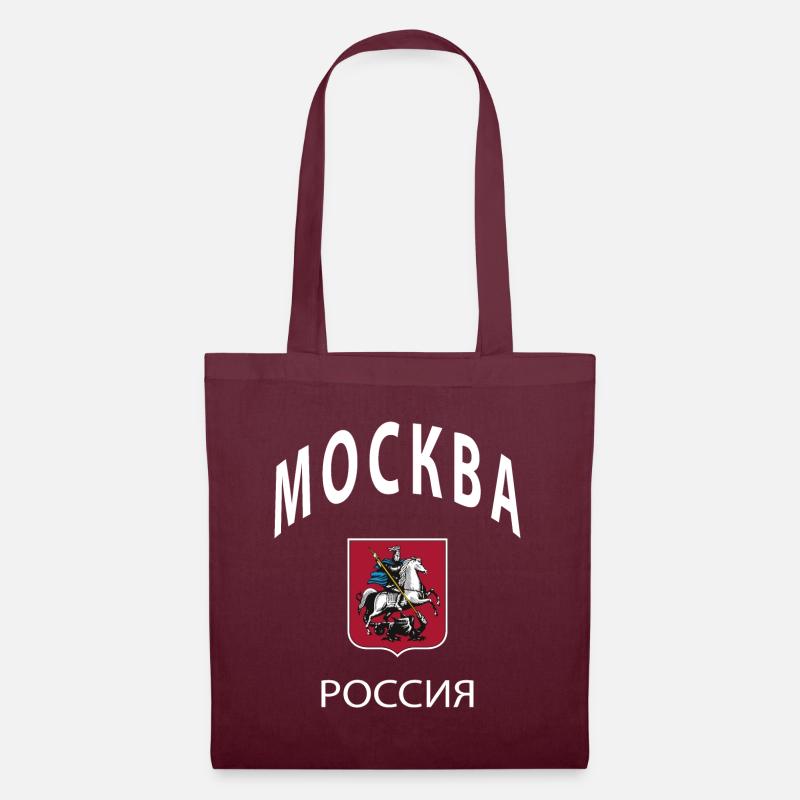 Moskau - Stoffbeutel - Burgunderrot