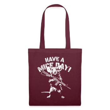 Have a Mice day - Shirt - Stoffbeutel - Burgunderrot - Vorne