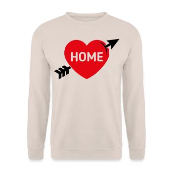 I Love My Home (Home Country / Hometown / 2C) - Unisex Sweatshirt - sand - Front - Alina (178cm) & Michal (187cm)